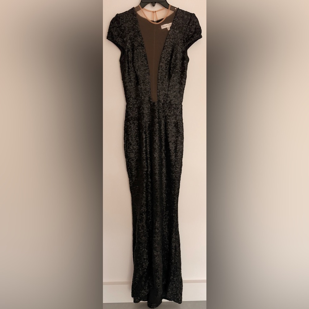 Dress the population Elegant Black sequins evening gown